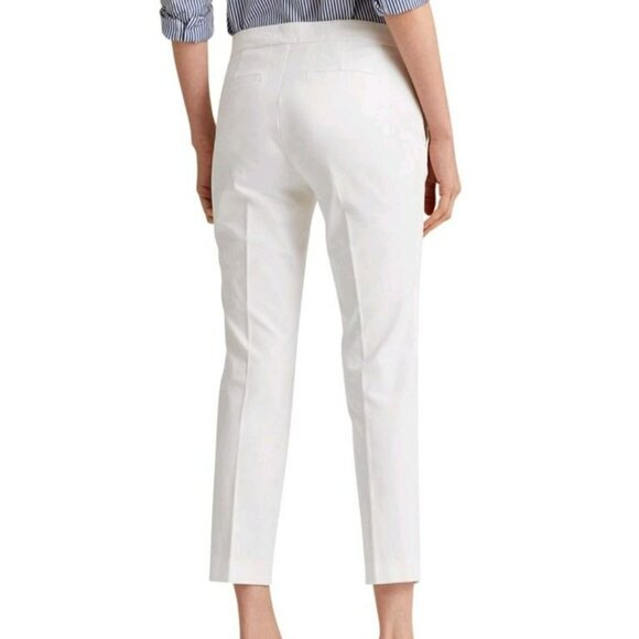 Lauren Ralph Lauren Dress Pants Womens White Size 12P Cotton Blend Professional - Picture 2 of 13
